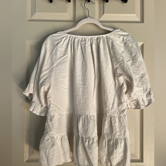Anthropologie White Tiered Top - Picture 6 of 6